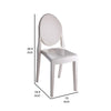 Temmy 20 Inch Dining Chair Set of 4 Indoor Outdoor Use White Finish By Casagear Home BM314933