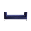 Vien 71 Inch Accent Bench Nailhead Soft Blue Velvet Chrome Metal By Casagear Home BM314958