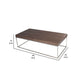 Zen 48 Inch Coffee Table Rectangular Chrome Base Walnut Brown Wood Top By Casagear Home BM314961