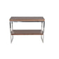 Zen 39 Inch Console Sideboard Table 2 Tier Shelves Walnut Brown Wood By Casagear Home BM314963