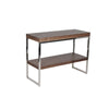 Zen 39 Inch Console Sideboard Table, 2 Tier Shelves, Walnut Brown Wood By Casagear Home