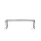 Namo 58 Inch Accent Bench Sleek Modern Design Rectangular Chrome Metal By Casagear Home BM314964