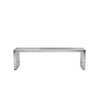 Namo 58 Inch Accent Bench Sleek Modern Design Rectangular Chrome Metal By Casagear Home BM314964