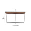 Tini 55 Inch Console Table Oval Top Chrome Frame Walnut Brown Finish By Casagear Home BM314980