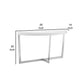 Tini 55 Inch Console Table Oval Top Chrome Frame Sleek White Finish By Casagear Home BM314981