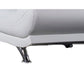 Siaa 47 Inch Sofa Chair White Faux Leather Upholstery Chrome Metal Wood By Casagear Home BM315008