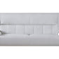 Siaa 82 Inch Sofa White Faux Leather Upholstery Chrome Metal Wood By Casagear Home BM315010