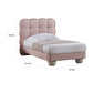 Jeny Twin Size Bed Pink Leather Upholstered Tufted Headboard Wood By Casagear Home BM315019