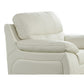 Myn 47 Inch Sofa Chair Ivory Tufted Italian Leather Upholstery Cushioned By Casagear Home BM315032