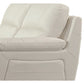 Gie 67 Inch Loveseat Padded Soft Ivory Tufted Italian Leather Upholstery By Casagear Home BM315034