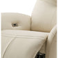 Gymi 39 Inch Swivel Power Recliner with Phone Holder Cushioned Ivory By Casagear Home BM315038