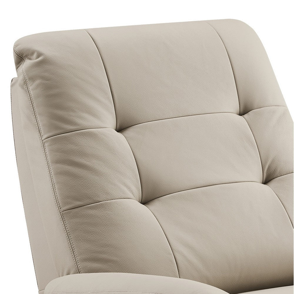 Femi 39 Inch Swivel Power Recliner Infusion Chair Gray Tufted Fabric By Casagear Home BM315041