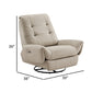 Femi 39 Inch Swivel Power Recliner Infusion Chair Gray Tufted Fabric By Casagear Home BM315041