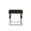 Rix 21 Inch Side End Table 1 Drawer X Steel Legs Espresso Brown Wood By Casagear Home BM315056