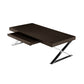 Rix 48 Inch Coffee Table 1 Drawer X Shape Steel Legs Espresso Brown Wood By Casagear Home BM315063