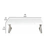 Rix 48 Inch Coffee Table 1 Drawer X Shaped Steel Legs White Wood Top By Casagear Home BM315065