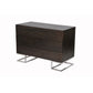 Sam 39 Inch Dresser 3 Drawers Sleek Steel Legs Espresso Brown Wood By Casagear Home BM315074