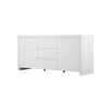 Ross 63 Inch Buffet Console Cabinet 2 Doors and 3 Drawers White Wood By Casagear Home BM315083