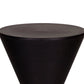 Hillary 17 Inch Side Table Indoor Outdoor Hourglass Shape Black Finish By Casagear Home BM315084