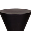 Hillary 17 Inch Side Table Indoor Outdoor Hourglass Shape Black Finish By Casagear Home BM315084