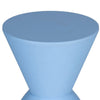 Hillary 17 Inch Side Table Indoor Outdoor Hourglass Shape Blue Finish By Casagear Home BM315085