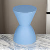 Hillary 17 Inch Side Table Indoor Outdoor Hourglass Shape Blue Finish By Casagear Home BM315085