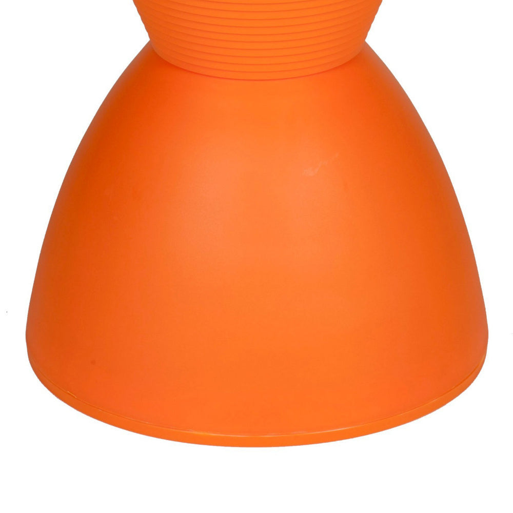 Hillary 17 Inch Side Table Indoor Outdoor Hourglass Shape Orange Finish By Casagear Home BM315086