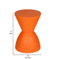 Hillary 17 Inch Side Table Indoor Outdoor Hourglass Shape Orange Finish By Casagear Home BM315086