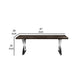 Rix 87 Inch Dining Table Espresso Brown Wood Top X Chrome Steel Legs By Casagear Home BM315090