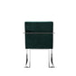 Boly 22 Inch Dining Armchair Green Velvet Cushions Chrome Steel Frame By Casagear Home BM315102