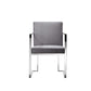 Boly 22 Inch Dining Armchair Gray Velvet Cushions Chrome Steel Frame By Casagear Home BM315104