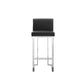 Boly 30 Inch Barstool Chair Black Faux Leather Cushions Chrome Steel By Casagear Home BM315105