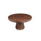 John 53 Inch Dining Table Walnut Brown Round Wood Top Padestal Base By Casagear Home BM315127