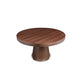 John 53 Inch Dining Table, Walnut Brown Round Wood Top, Padestal Base By Casagear Home