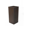 Jo 32 Inch Tall Flower Pot Planter Hidden Indented Box Dark Brown Veneer By Casagear Home BM315129