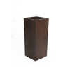 Jo 32 Inch Tall Flower Pot Planter, Hidden Indented Box, Dark Brown Veneer By Casagear Home