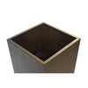 Jo 32 Inch Tall Flower Pot Planter Hidden Indented Box Dark Brown Veneer By Casagear Home BM315129