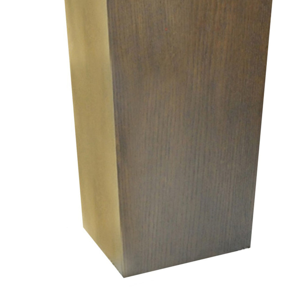 Jo 48 Inch Tall Flower Pot Planter Hidden Indented Box Dark Brown Veneer By Casagear Home BM315130