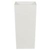 Jo 48 Inch Tall Flower Pot Planter Hidden Indented Box White Wood By Casagear Home BM315131