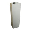 Jo 48 Inch Tall Flower Pot Planter Hidden Indented Box White Wood By Casagear Home BM315131