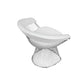 Mimi 27 Inch Accent Armchair White Faux Leather Foam Cushion Steel Wire By Casagear Home BM315134