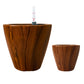 Shyo Self Watering Planter Set of 2, Round Pots, Dark Brown Faux Wood By Casagear Home