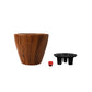 Shyo Self Watering Planter Set of 2 Round Pots Dark Brown Faux Wood By Casagear Home BM315150