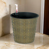 Hema 10 Inch Self Watering Planter Wicker Hand Woven Rattan Brown Finish By Casagear Home BM315154