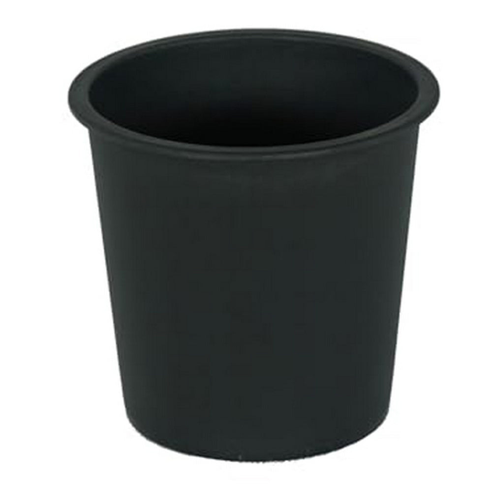 Kiti 6 Inch Set of 5 Round Nursery Planter Pots with Drainage Black Plastic By Casagear Home