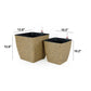 Aly Self Watering Planter Set of 2 Intricately Hand Woven Rattan Brown By Casagear Home BM315161