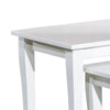 Yoni 3 Piece Nesting Side Table Set Square Flared Legs White Wood Finish By Casagear Home BM315163