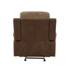 Emma 38 Inch Manual Glider Recliner Chair Brown Microfiber Solid Wood By Casagear Home BM315166