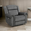 Ben 38 Inch Power Recliner Chair Soft Cushions Gray Microfiber Solid Wood By Casagear Home BM315173