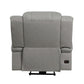 Kate 37 Inch Power Recliner Chair USB Gray Microfiber Solid Wood By Casagear Home BM315180